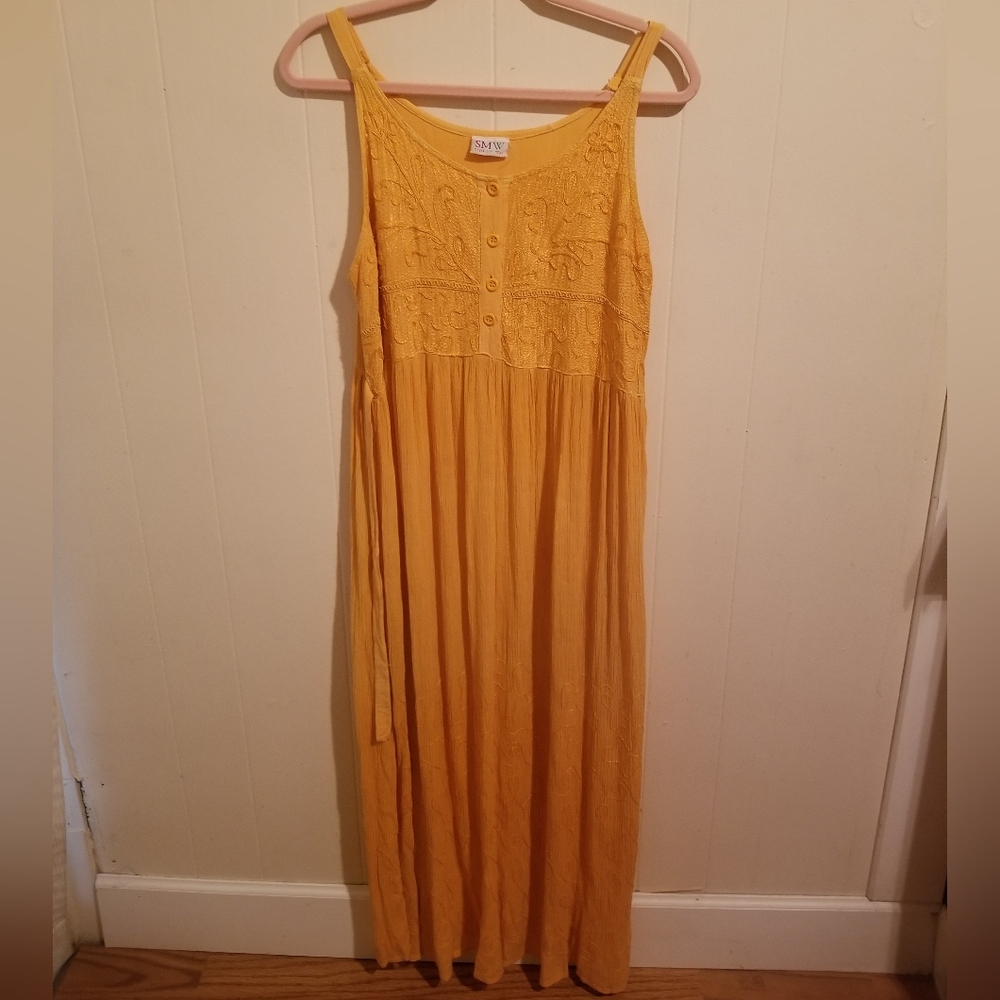 Marigold yellow sun dress